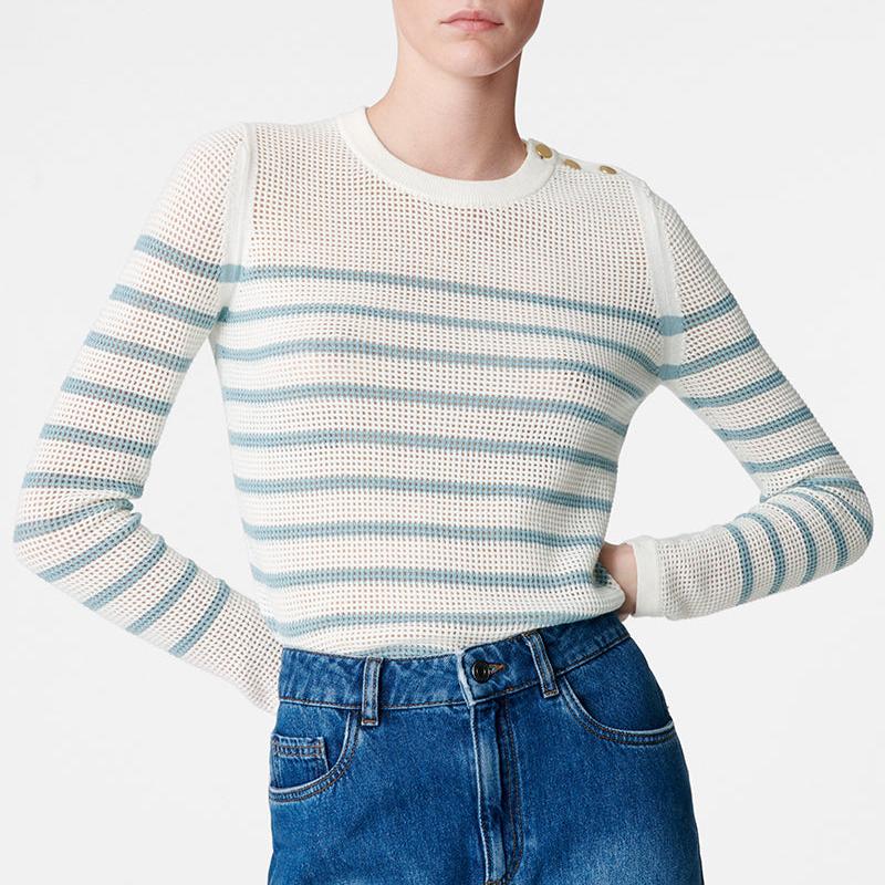 Pull Badira - Écru/Bleu