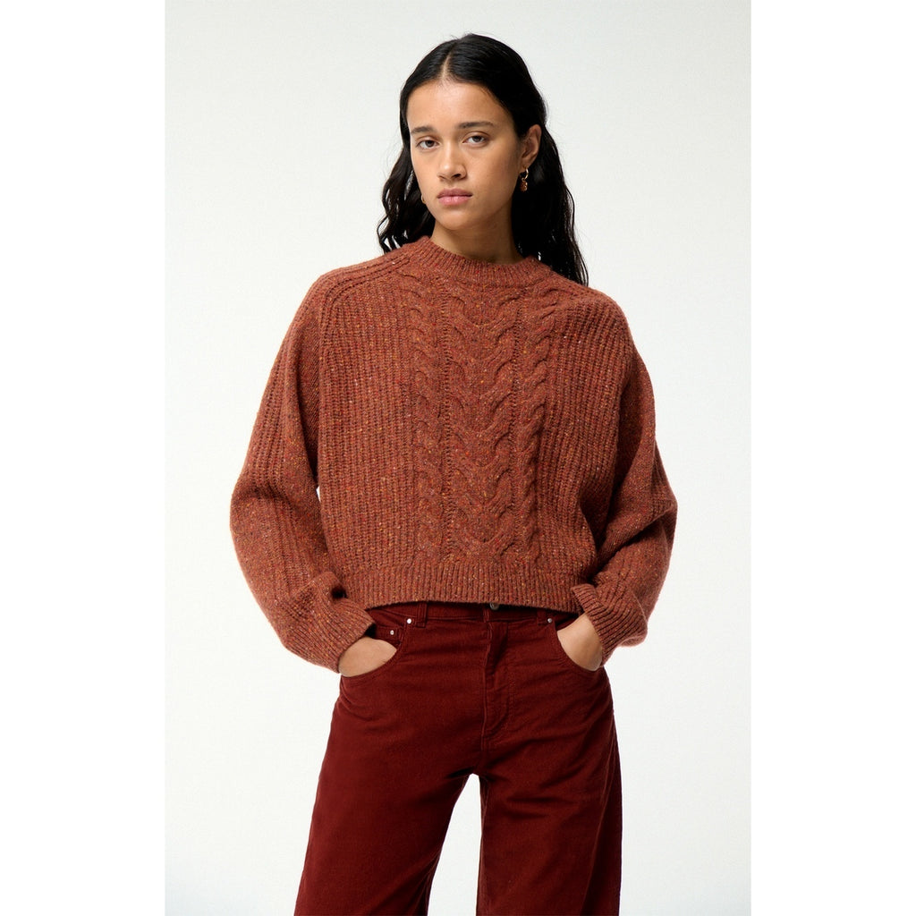 Pull Col Rond Delora - Brique