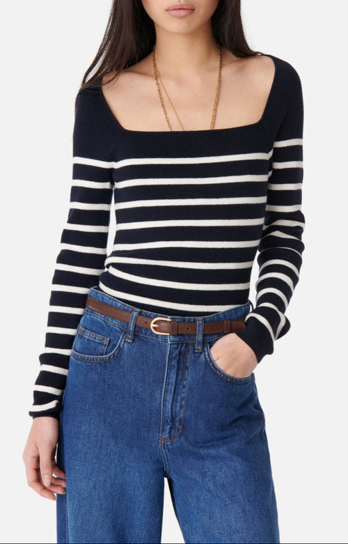 Vanessa Bruno - Pull Carla - Marine/Ecru