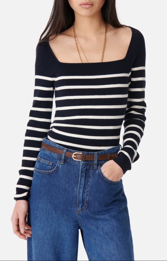 Vanessa Bruno - Pull Carla - Marine/Ecru