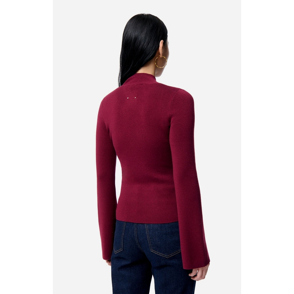 Pull Col Montant Francesca - Bordeaux
