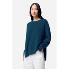 Pull Col Rond Fontana - Bleu Canard