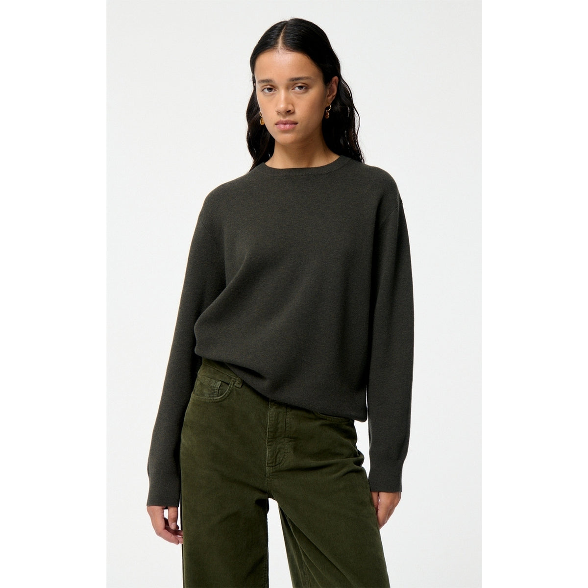 Pull Col Rond Fedele - Kaki