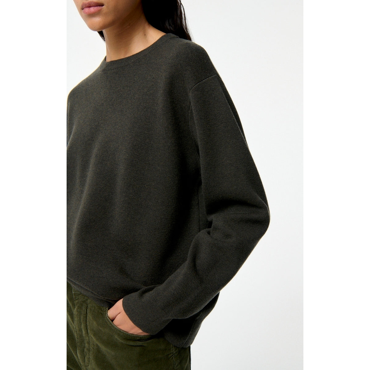 Pull Col Rond Fedele - Kaki
