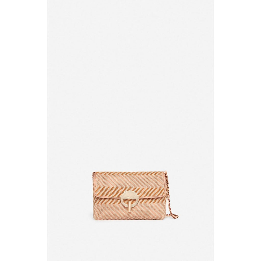 Pequeño Bolso Moon En Cuero & Algodón - Multico & Biscuit