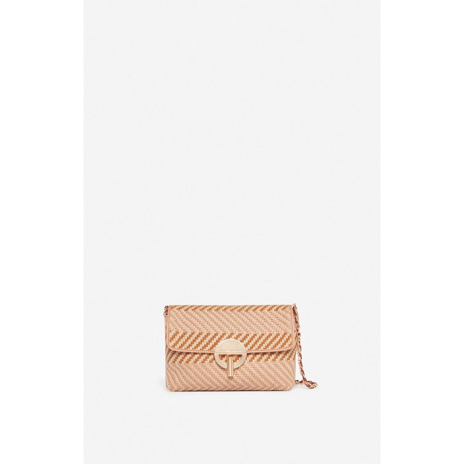 Pequeño Bolso Moon En Cuero & Algodón - Multico & Biscuit