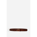 Ceinture 40mm en Cuir de Buffle et Cuir de Vachette Tresse - Marron