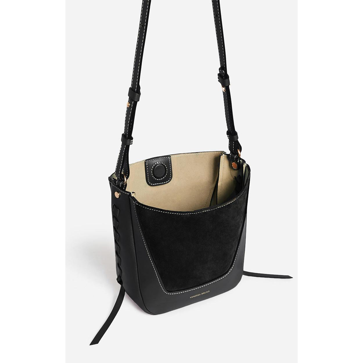 Petit Sac Lou En Cuero - Negro