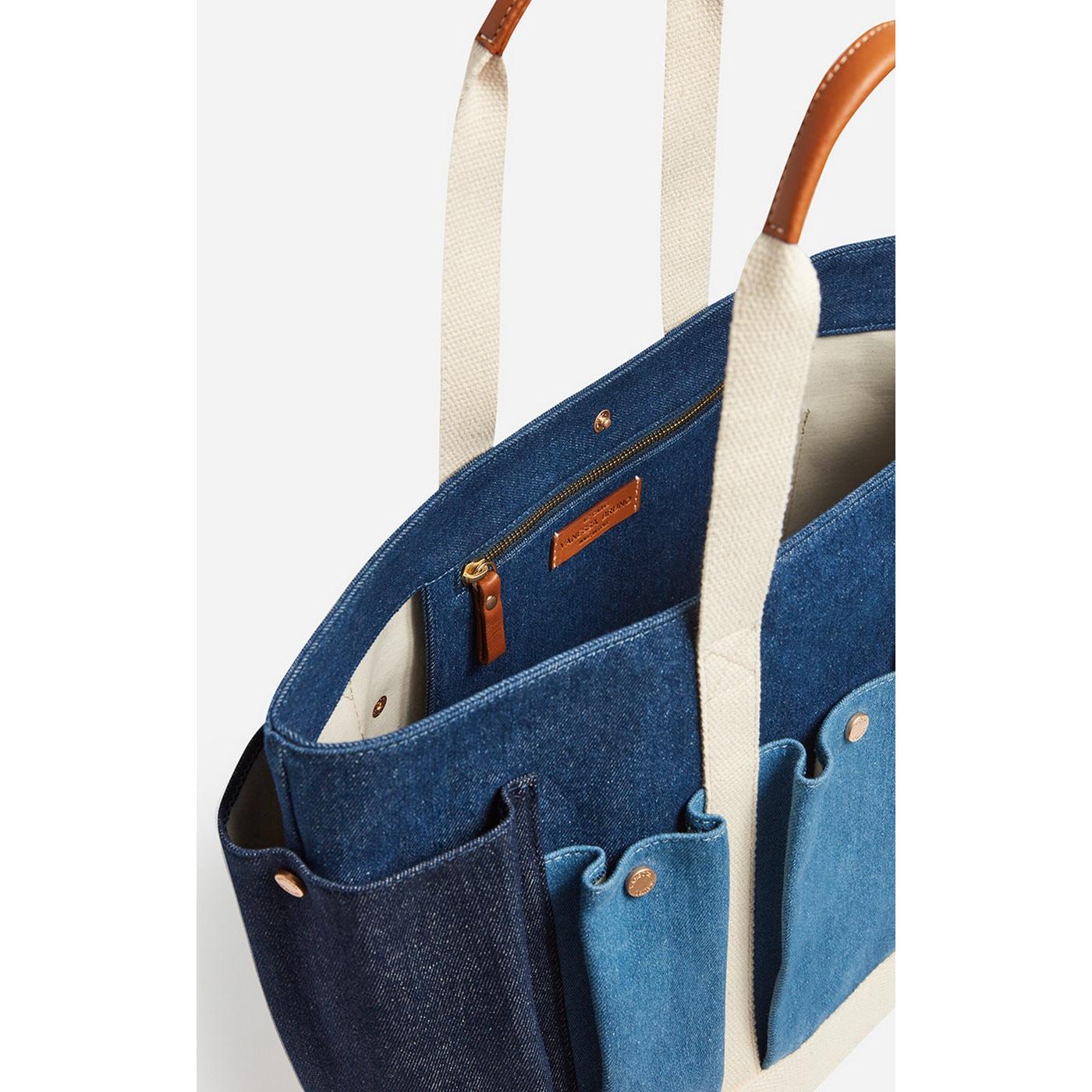 Cabas L Multipoches - Bleu Multico