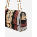 Vanessa Bruno - Sac Moon En Laine - Multico/Biscuit