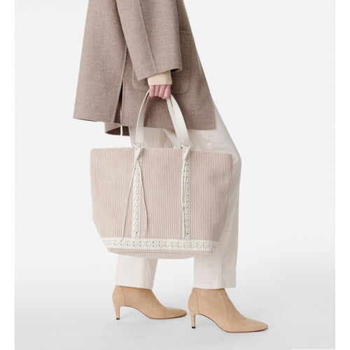 Vanessa Bruno - Cabas L En Velours Côtelé - Creme