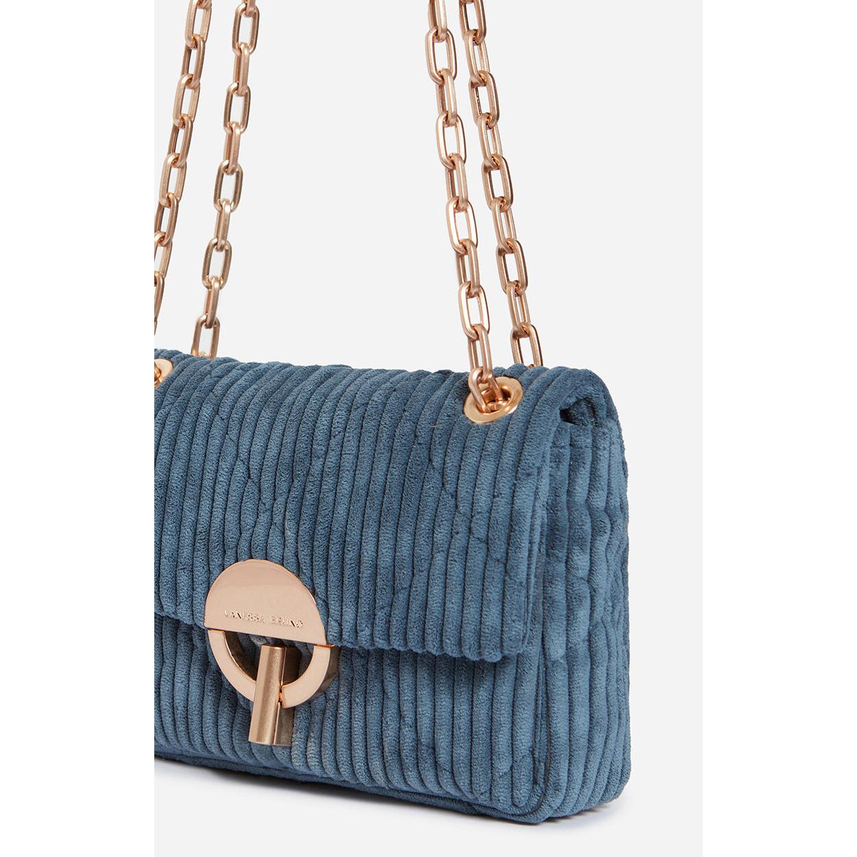 Petit Sac Moon En Velours - Denim