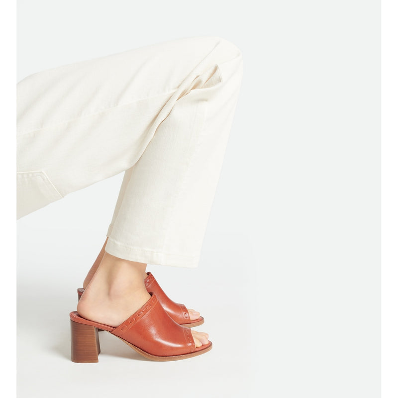 Vanessa Bruno - Mules En Cuir À Tannage Végétal - Rust