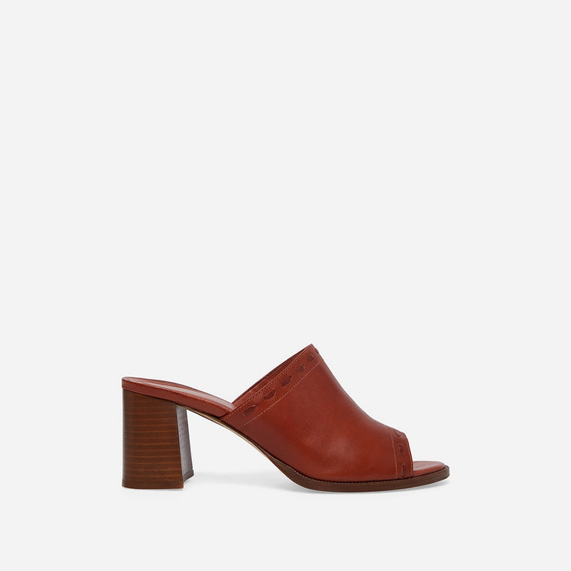 Vanessa Bruno - Mules En Cuir À Tannage Végétal - Rust