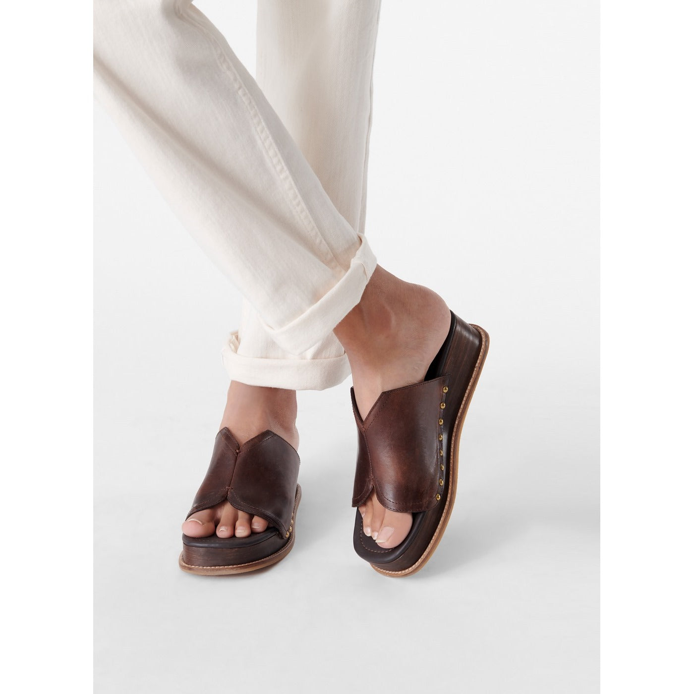 Platform Mules - Brown
