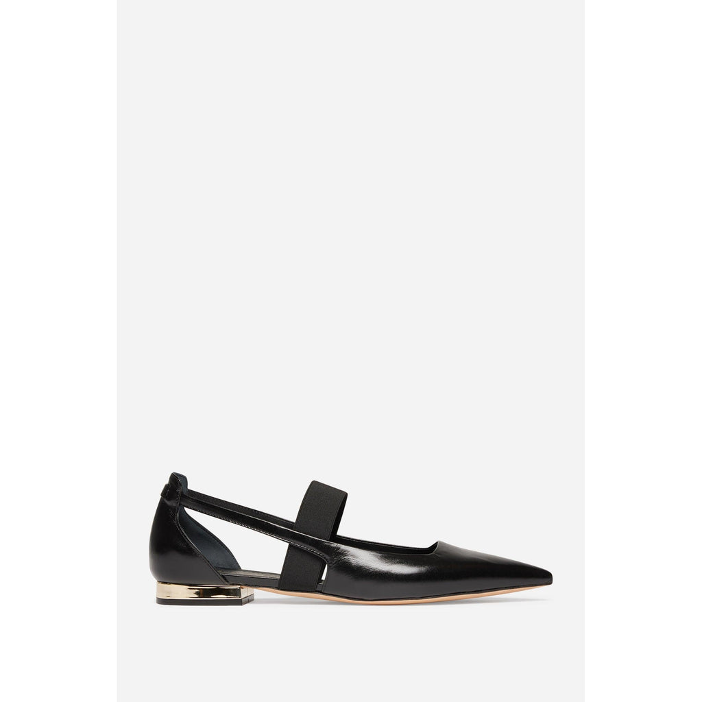 Ballerines En Cuir - Noir