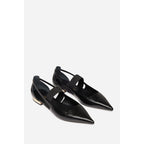 Ballerines En Cuir - Noir