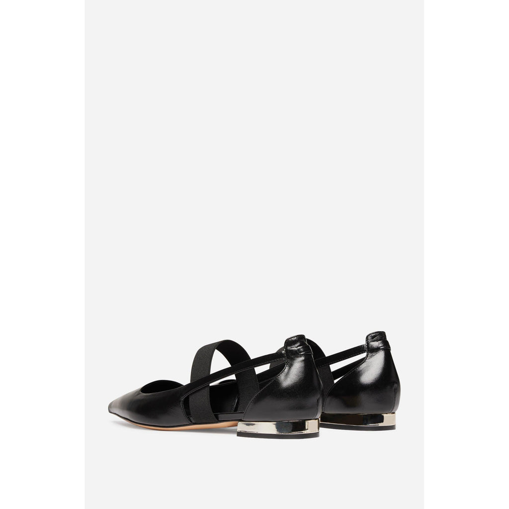 Ballerines En Cuir - Noir