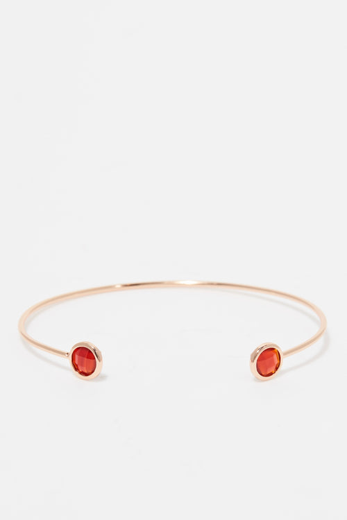 Pulsera "Aya" Cornalina - Latón rosa