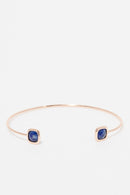 Rosy" Lapis - Pink Brass Bracelet