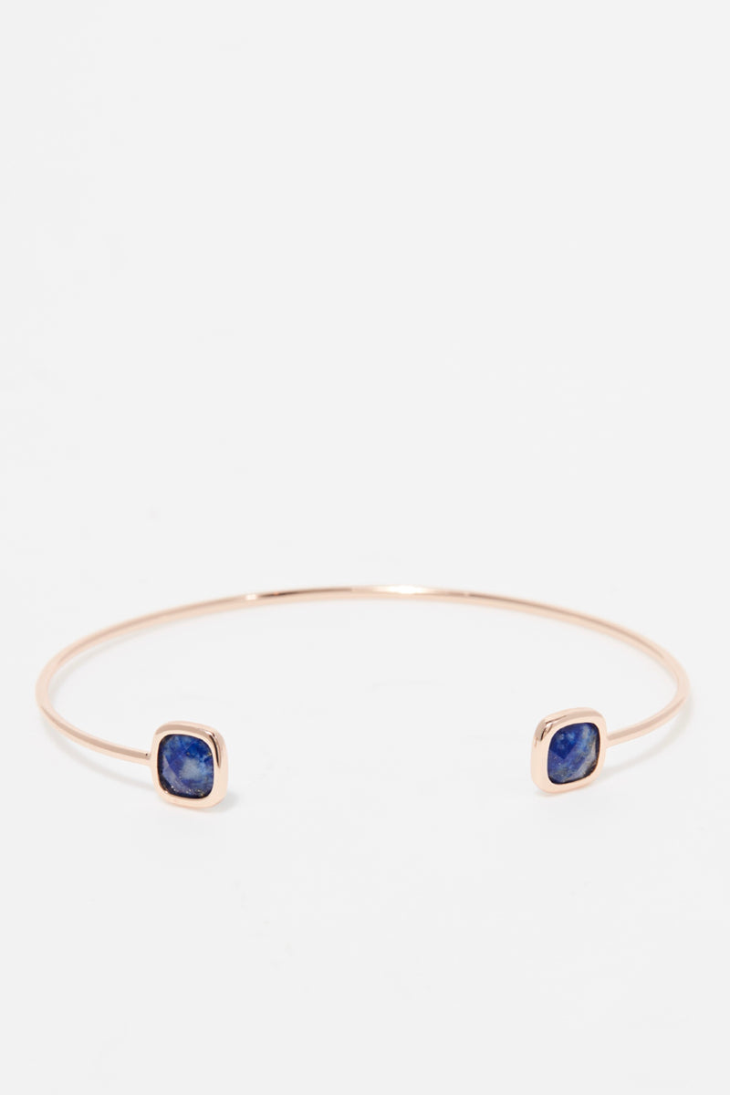 Bracelet "Rosy" Lapis - Laiton Rosé