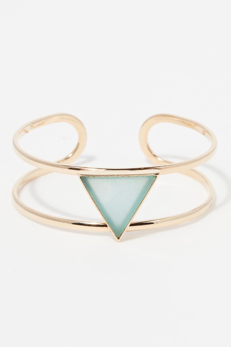 Bracelet "Tara" Aqua Chalcedony - Gold Brass