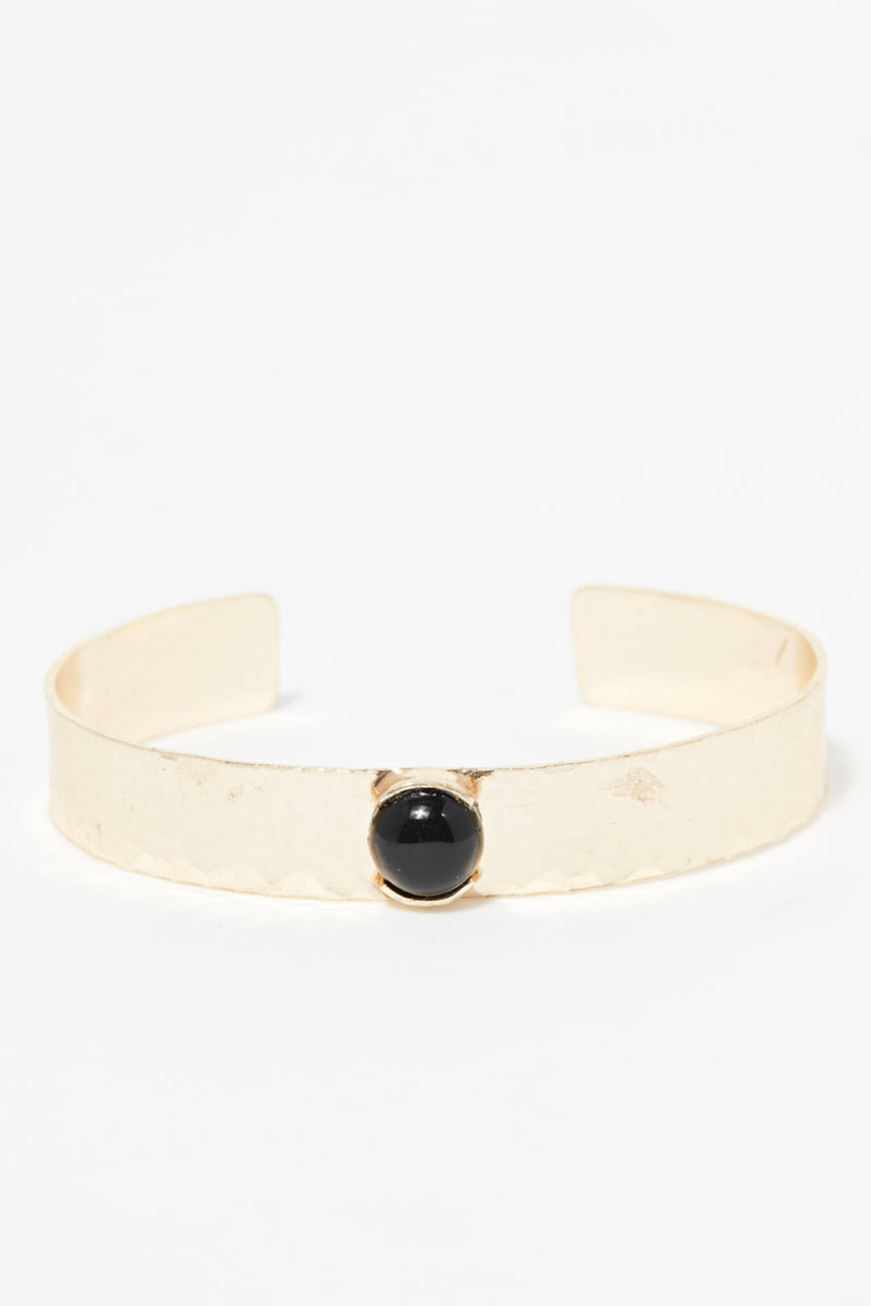 Pulsera "Caroline" Agathe Noire - Latón dorado