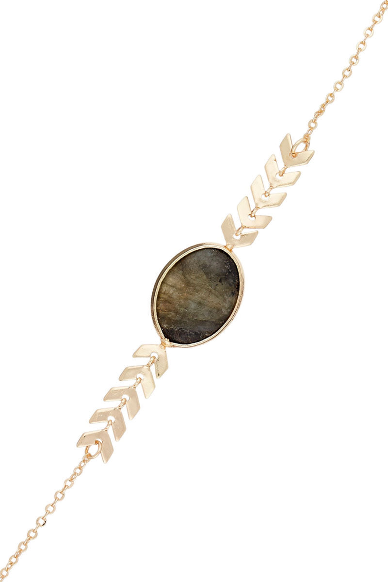 Bracelet "Pomezia" Labradorite - Gold Brass