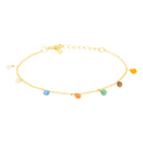 Bracelet "Naili" Jade Couleur Mix - Golden Brass