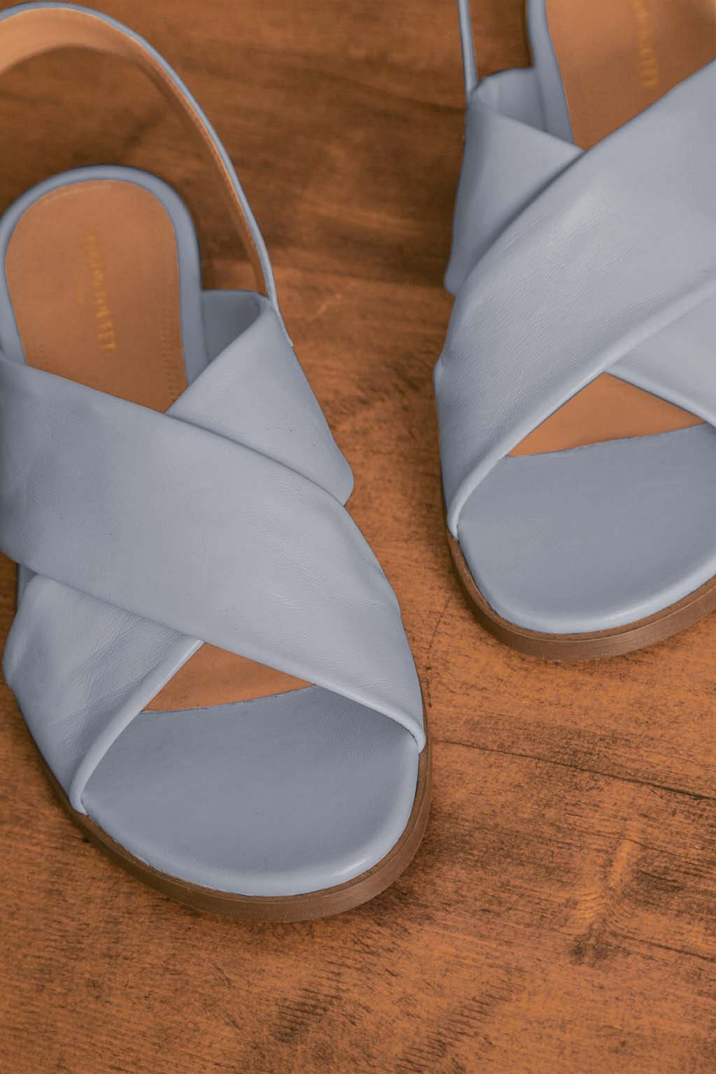 Axelle Sandals - Smooth Leather - Sky Blue