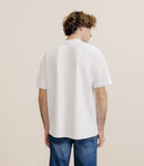 T-Shirt Uni Oversize Col Rond Blanc