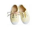 Chaussures Baskets Tennis En Toiles À Lacets Et Élastiques - Jaune Pâle - Mixte