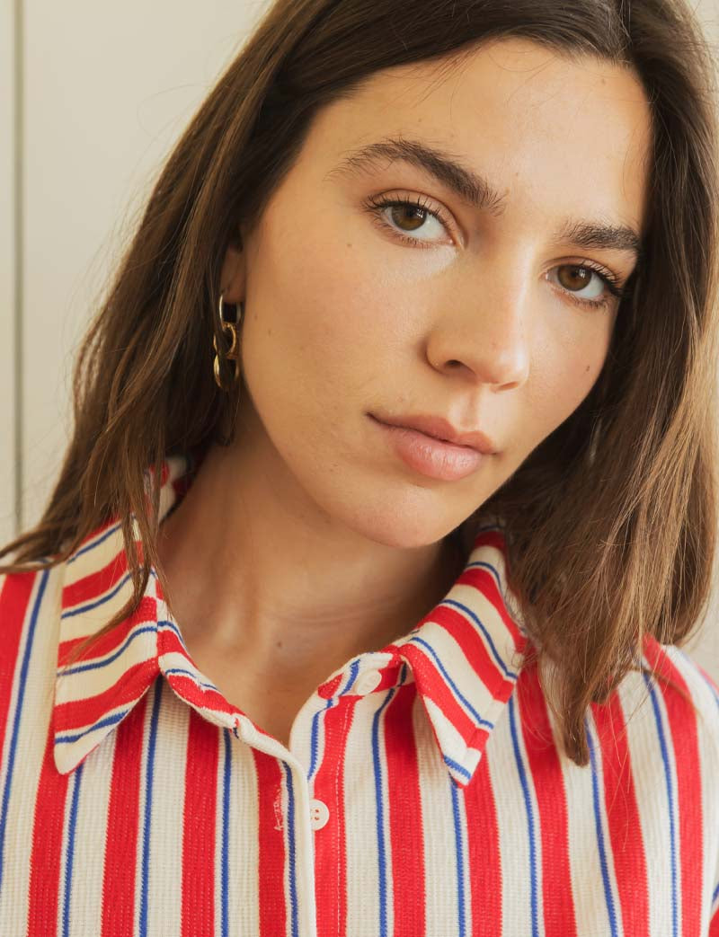 Chemise Rouge & Marine Coren