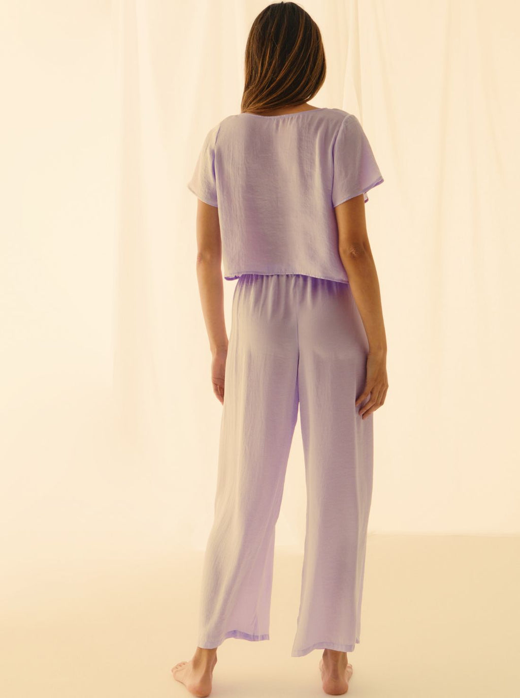 Pantalón Sedoso Lila Claro