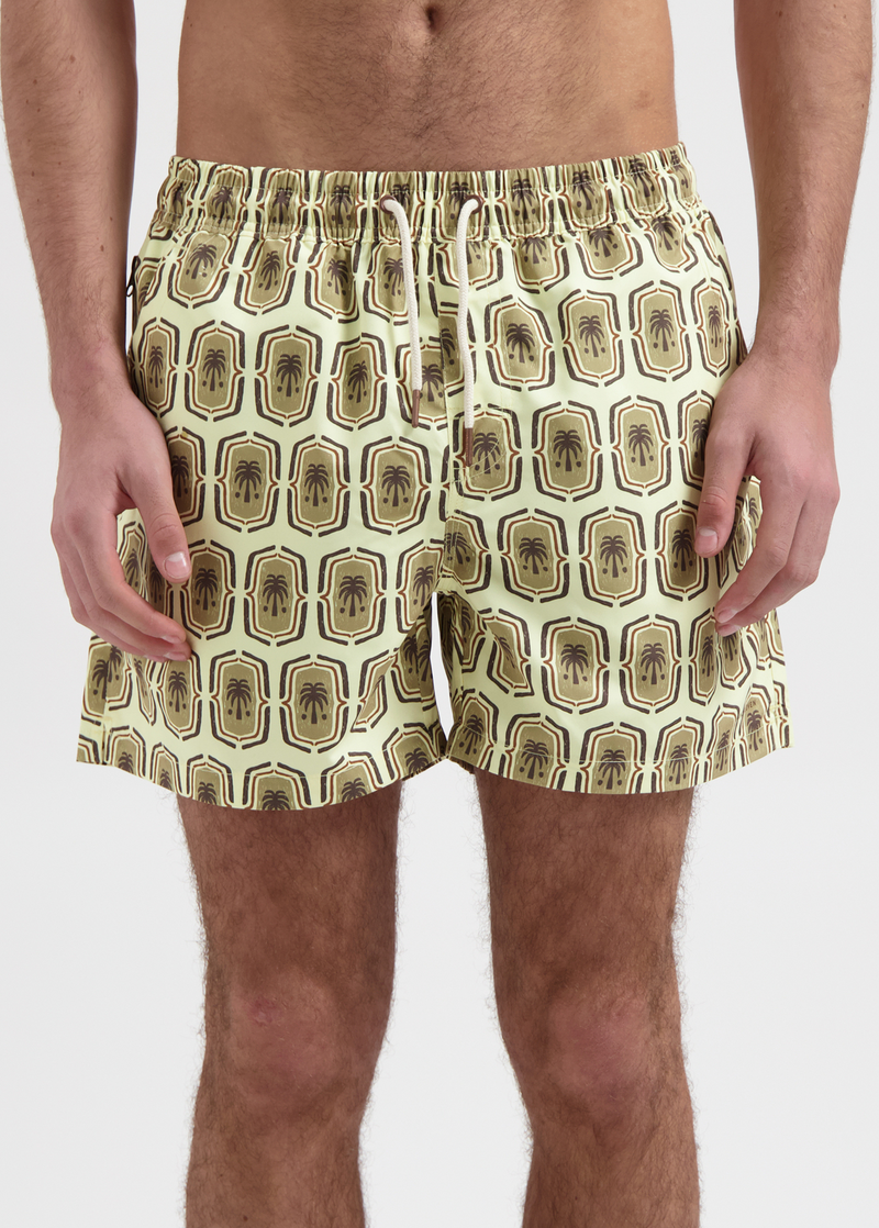Shorts de baño con insignia de palma - Arena