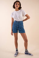 Edition 001 Le Short Brenda Denim Bio-Recyclé Bleu Medium