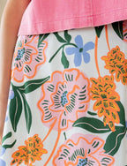 Yvelle White Floral Skirt
