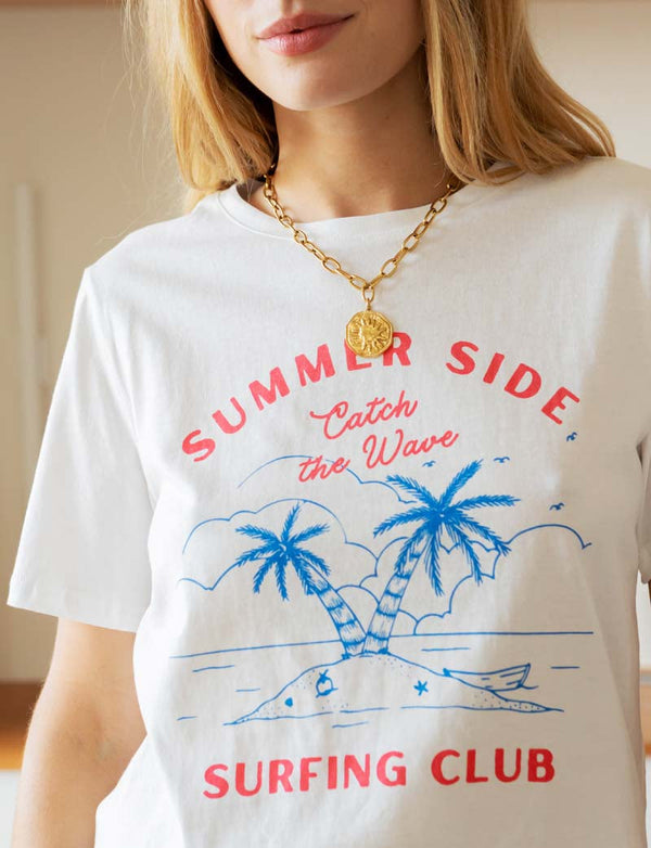 Camiseta Blanca Summer Side
