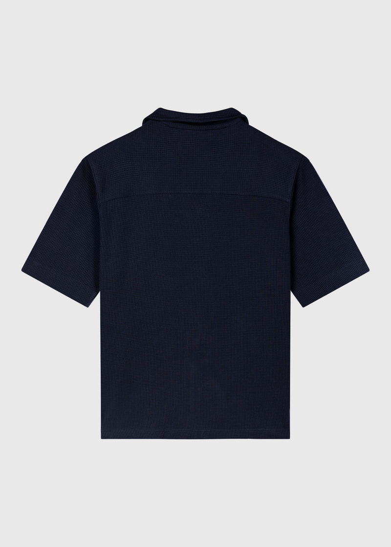 Camisa tipo gofre - Azul marino