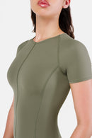 Top Power Manches Courtes - Forest Mist