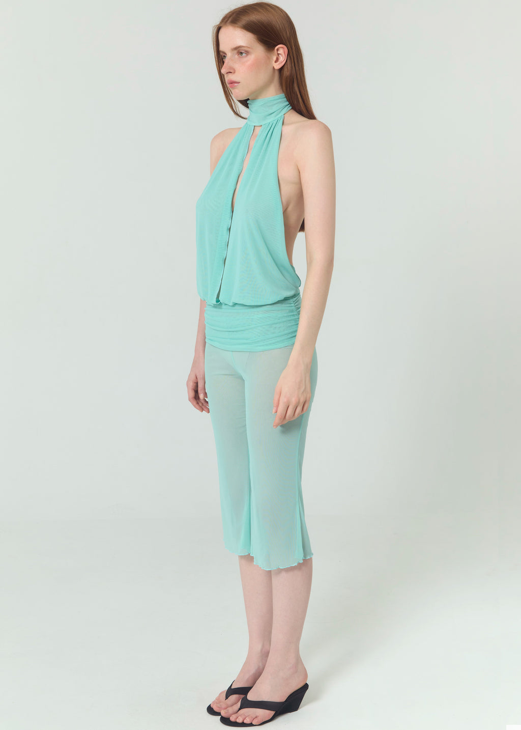 Capri Pantalon Résille - Aqua