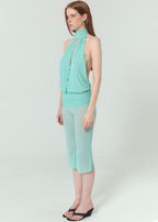 Capri Pantalon Résille - Aqua