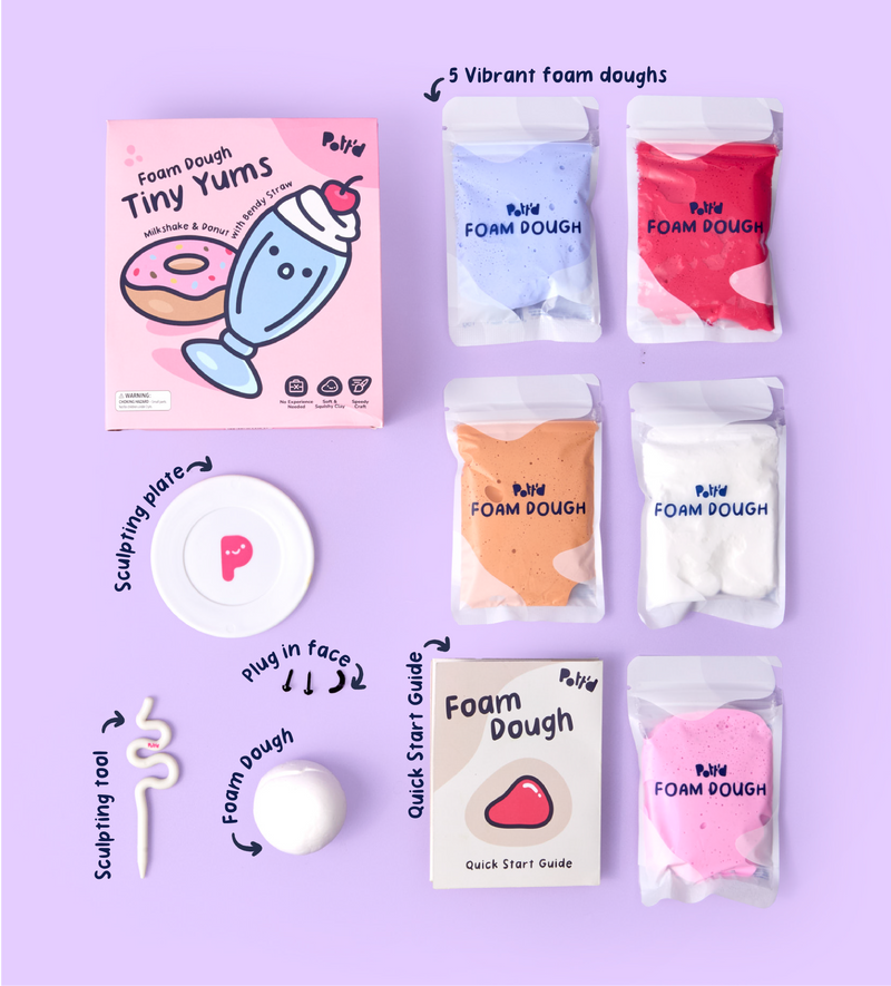 Foam Dough Collectibles: Tiny Yums - Milkshake & Donut