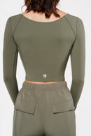 Top Square Manches Longues - Forest Mist