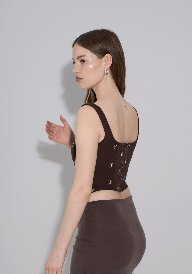 Adina Corset - Chestnut