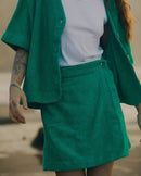 Jupe Éponge Coton Bio - Vert - Femme