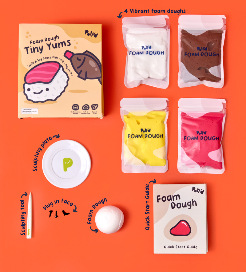 Foam Dough Collectibles: Tiny Yums - Sushi & Soy Sauce