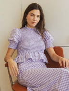 Lilla Gingham-Top Paloma