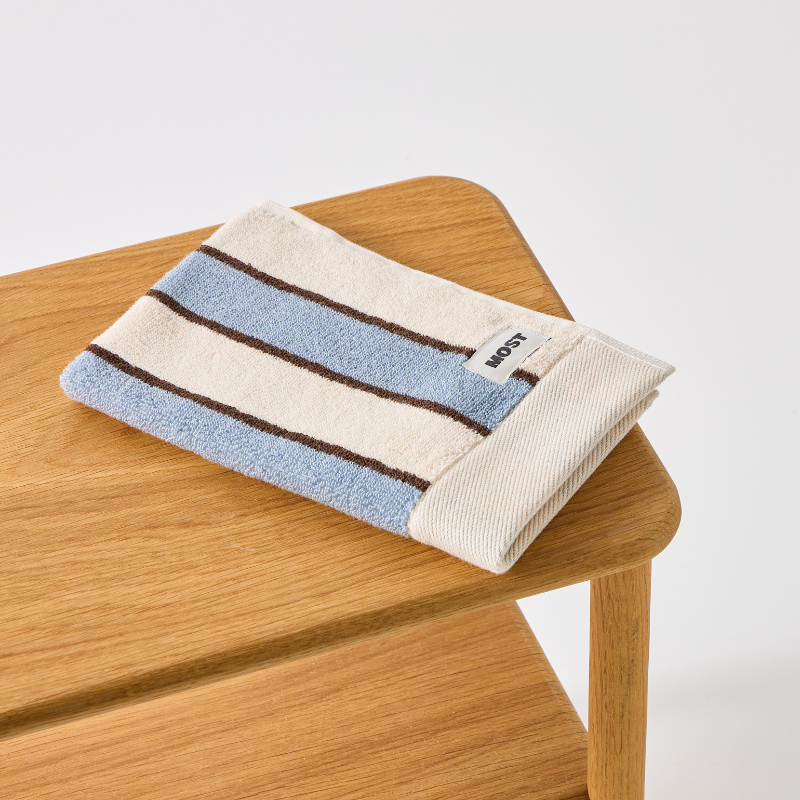 Serviette De Bain - Rayures Bleues