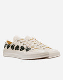 CDG Play x Converse Chuck 70 Low Multi Heart White